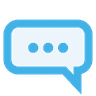 Jason is typing... square bubble logo